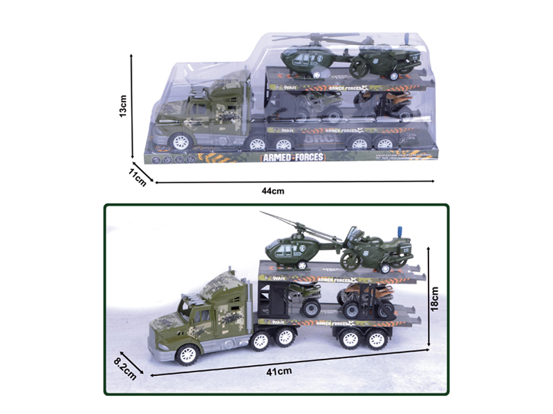 Friction Double Layer Military Flatbed Trailer