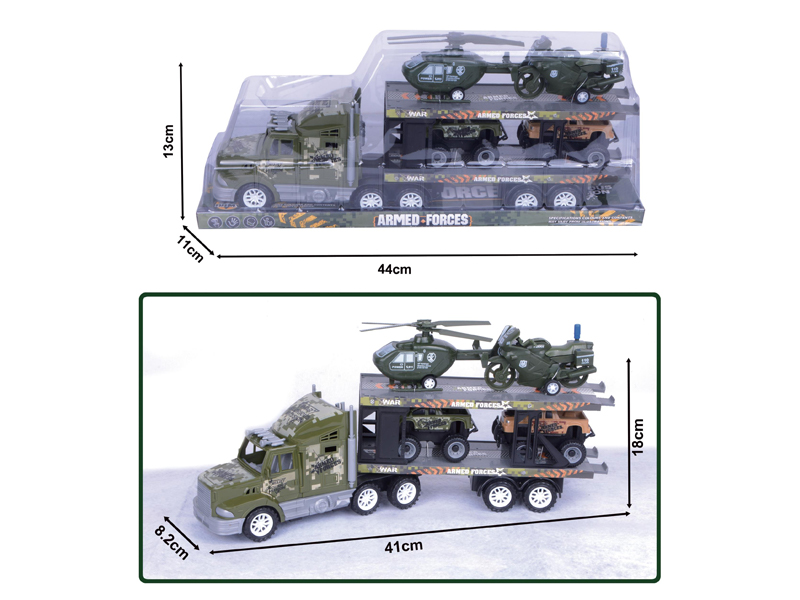 Friction Double Layer Military Flatbed Trailer