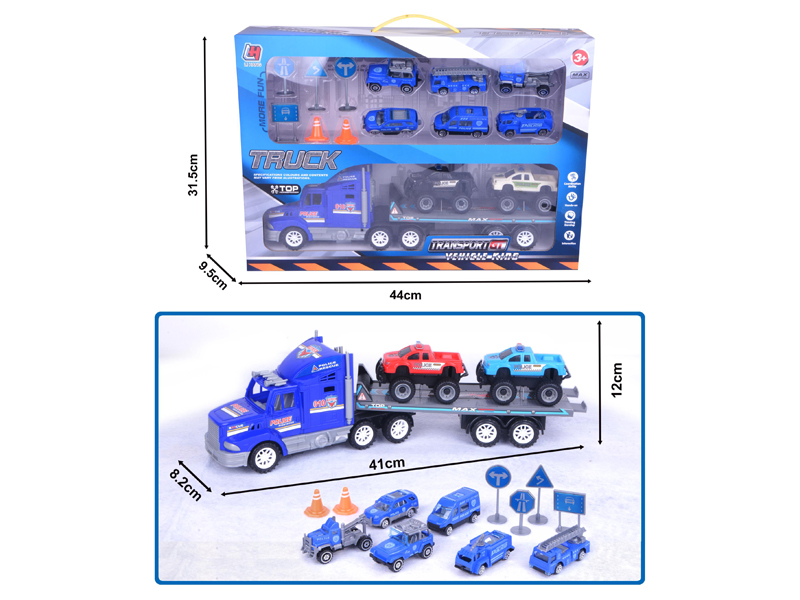 Friction Police Car Set
