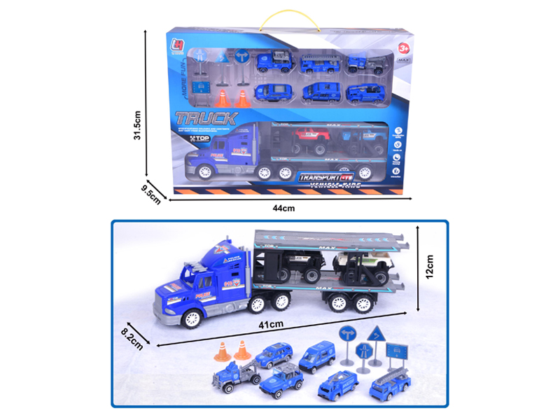 Friction Police Car Set