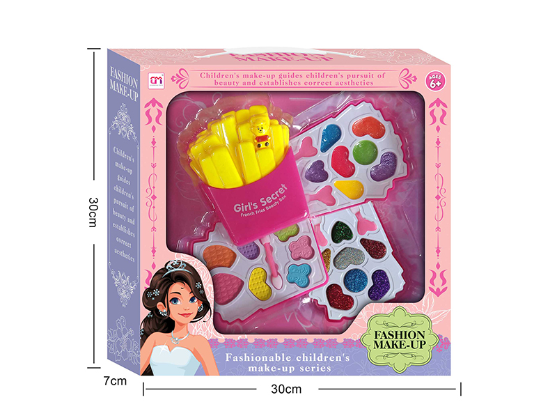 French Fries Shaped Three Layers Children's Make Up Set