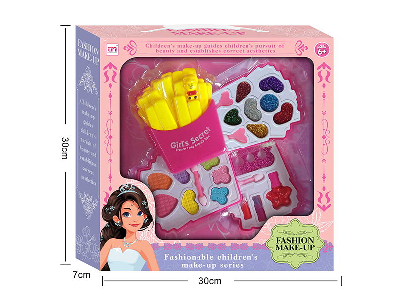 French Fries Shaped Three Layers Children's Make Up Set