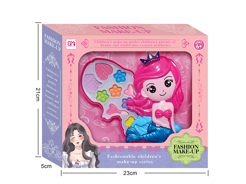 Mermaid Shaped Single Layer Children's Make Up Set
