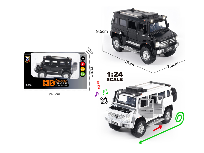 1:24 Alloy Unimog Car With Light And Sound