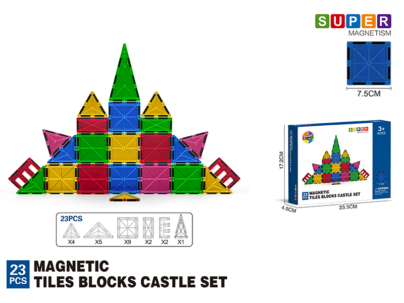 7.5CM Magnetic Tiles Building Blocks 23PCS