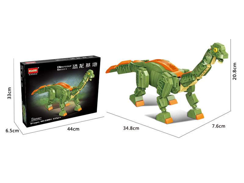 437PCS Dinosaur Base Series Building Block
