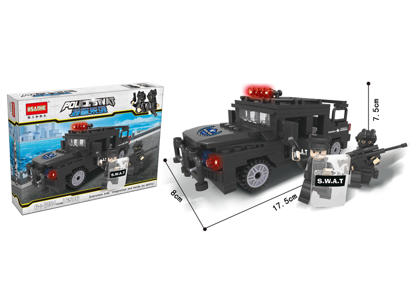 254PCS Special Police Hummer Building Blocks