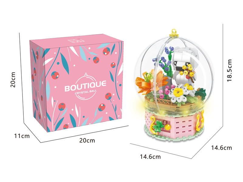 494PCS Crystal Ball Light Music Box Building Blocks