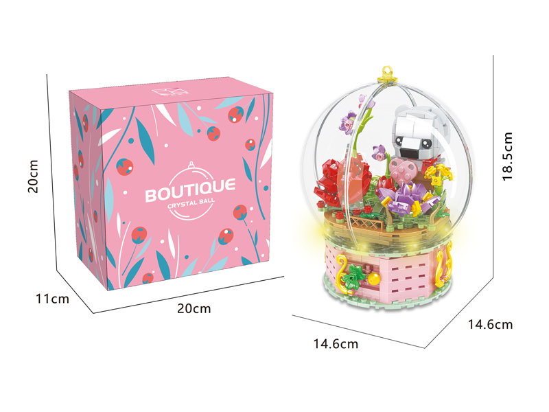 465PCS Crystal Ball Light Music Box Building Blocks