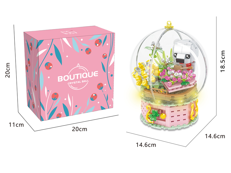 480PCS Crystal Ball Light Music Box Building Blocks