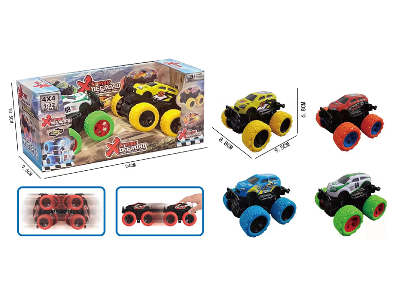 Dual Friction Large Wheel Climbing Metal Car