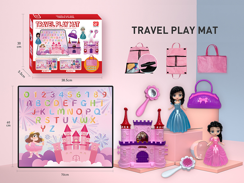 Travel Play Mat Portable Storage Bag - Castle Scene