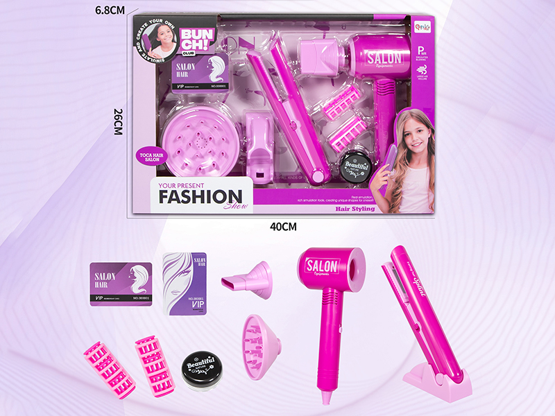 Fashion Salon Hair Dryer Hair Straightener Set(10PCS)