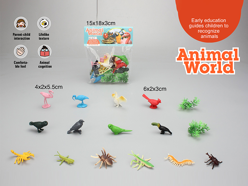 PVC Solid Bird SetInsects Set