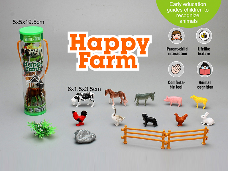 PVC Solid Ranch Poultry Animal Set