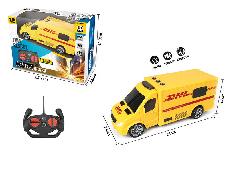 1:18 4-Channel Remote Control Express Car With Lights(With Button,Sound Effect)