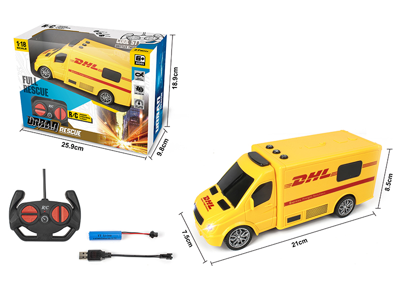 1:18 4-Channel Remote Control Express Car With Lights(With Button,Sound Effect)