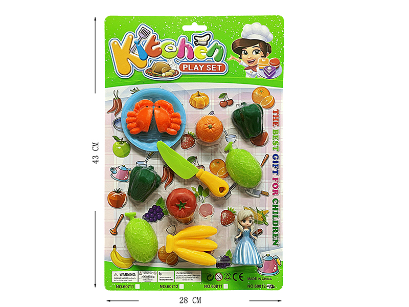 Cutting Fruits And Vegetable Set + Princess Doll