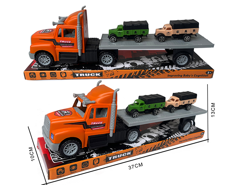Friction Orange Trailer + 2 Dongfeng Automobile