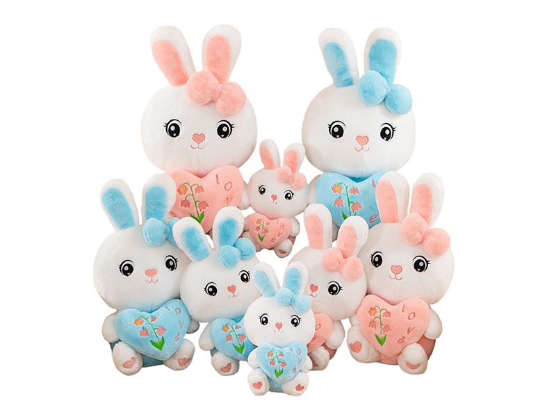 40CM Heart Hugging Rabbit Plush Doll