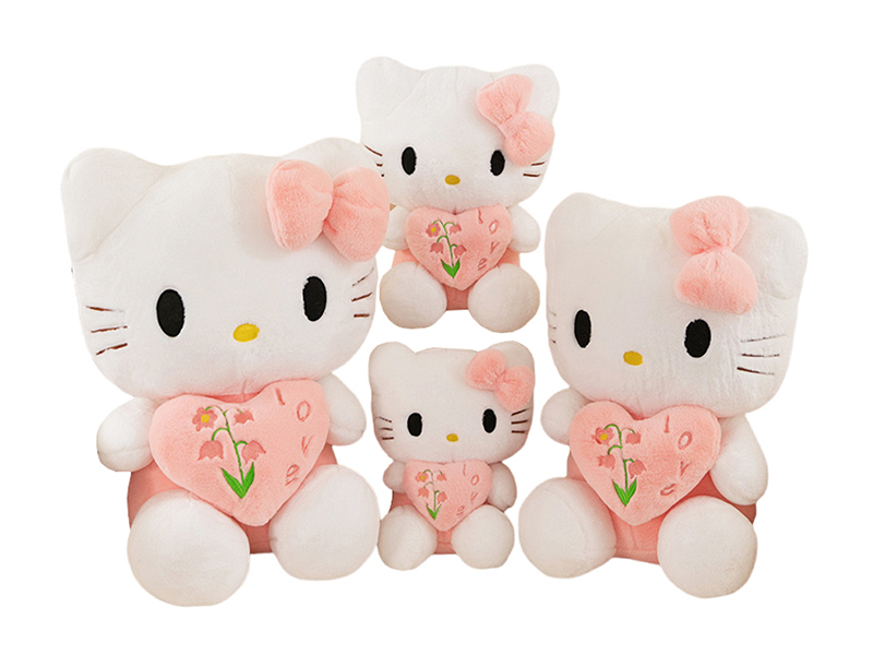 35CM Heart Hugging Kt Cat Plush Doll