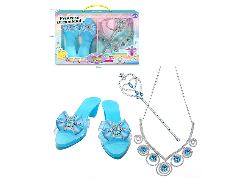 Princess Dress Up  Cosplay Set(Princess Shoes, Necklace Jewelry)