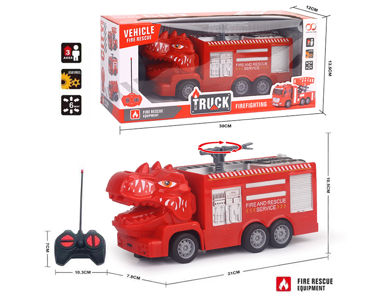 27Mhz 4-Channel Remote Control Fire Rescue Truck(Not Included Batteries)