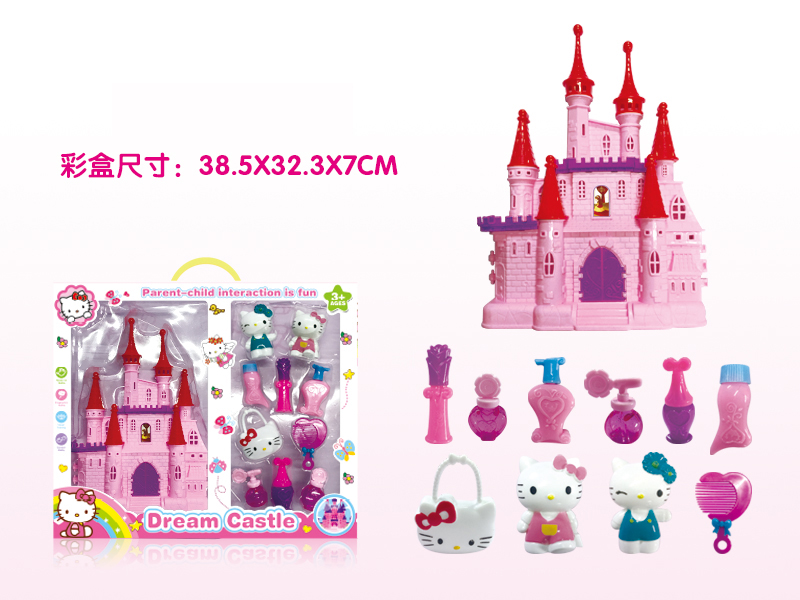 Kitty Cat Castle Adornment Toys Play House Toys