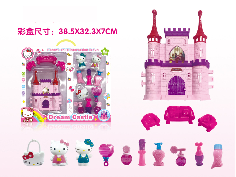 Kitty Cat Castle Adornment Toys Play House Toys