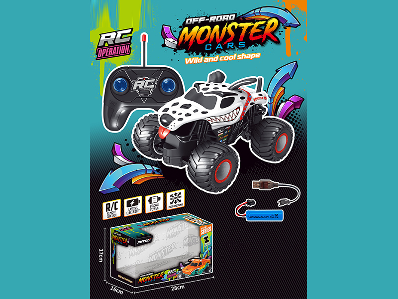 1:20 R/C Spotted Dog Bigfoot Monster Car