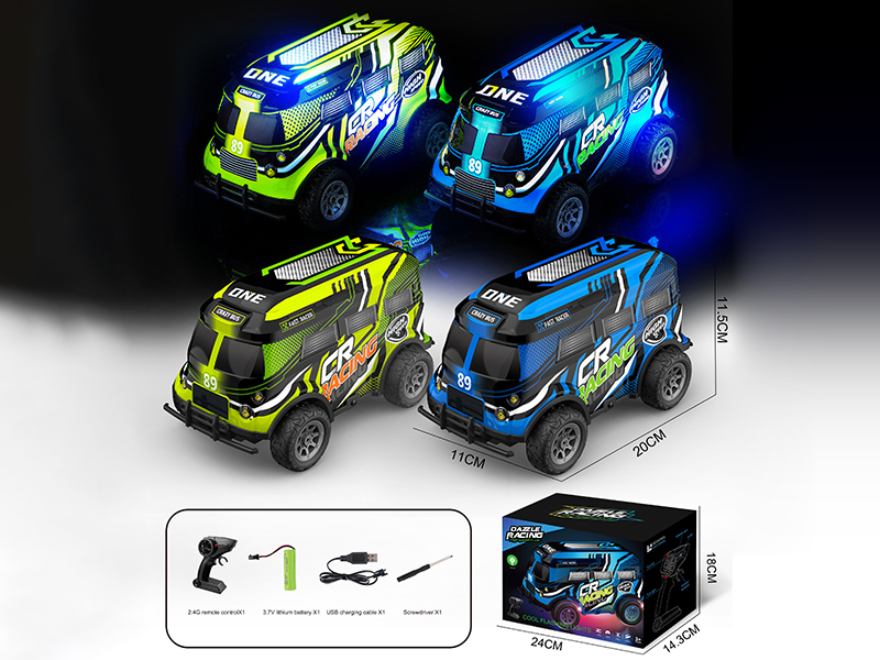2.4G Remote Control PVC Bus Car With Lights