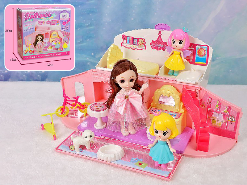 Storage Fashion Handbag Mini Room Scene Set With Doll