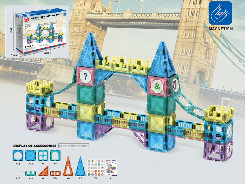 Magnetic Building Blocks - Tower Bridge 128pcs