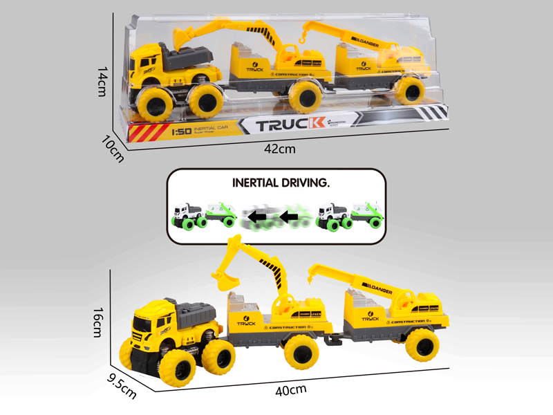 Friction Tractor Engineering Excavation Vehicle With Lifting Crane