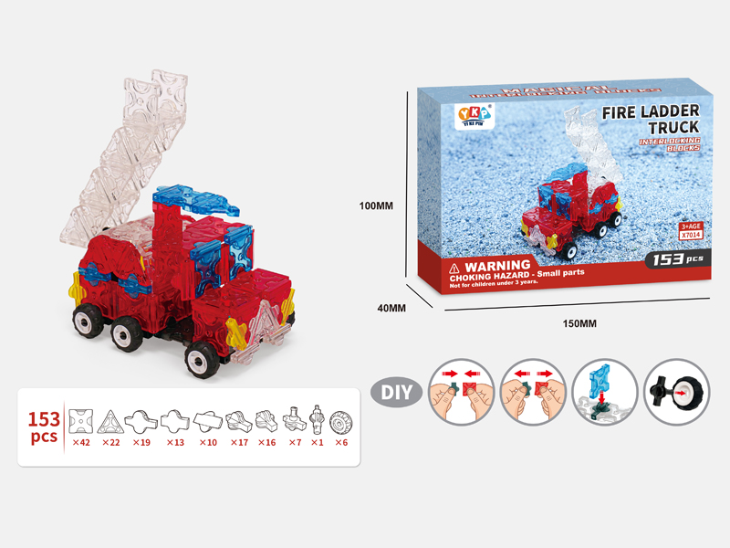 153PCS Fire Truck Building Blocks