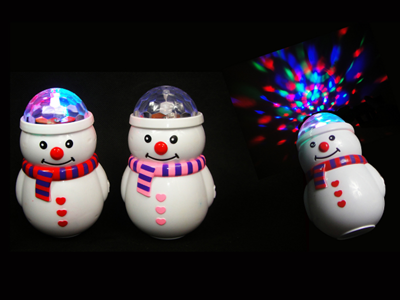 Snowman Rotating Ball Toy With 3 Lights And Christmas Song