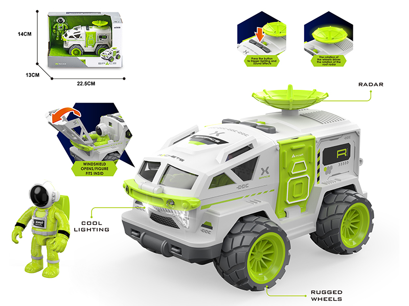 Friction Space Car With Sound And Lights