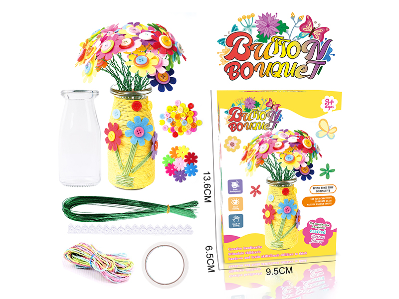 DIY Button Bouquet-Sunflower