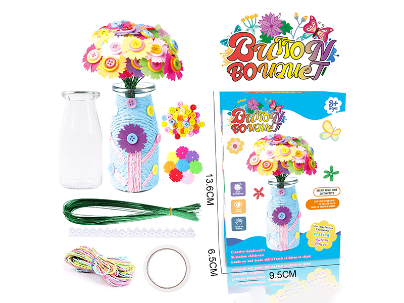 DIY Button Bouquet-Carnation