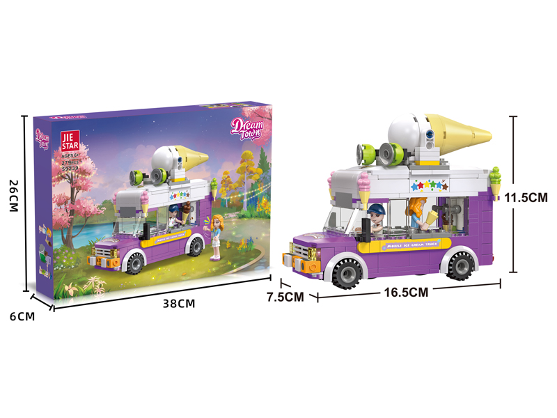 279PCS Ice Cream Truck Building Blocks