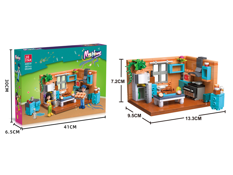 387PCS Kitchen Building Block