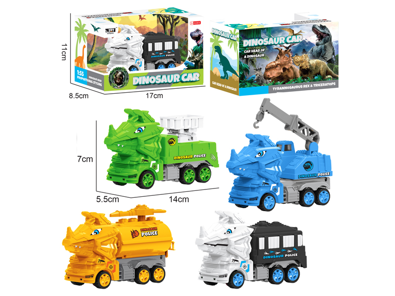 Friction Cartoon Police Triangle Dragon Car