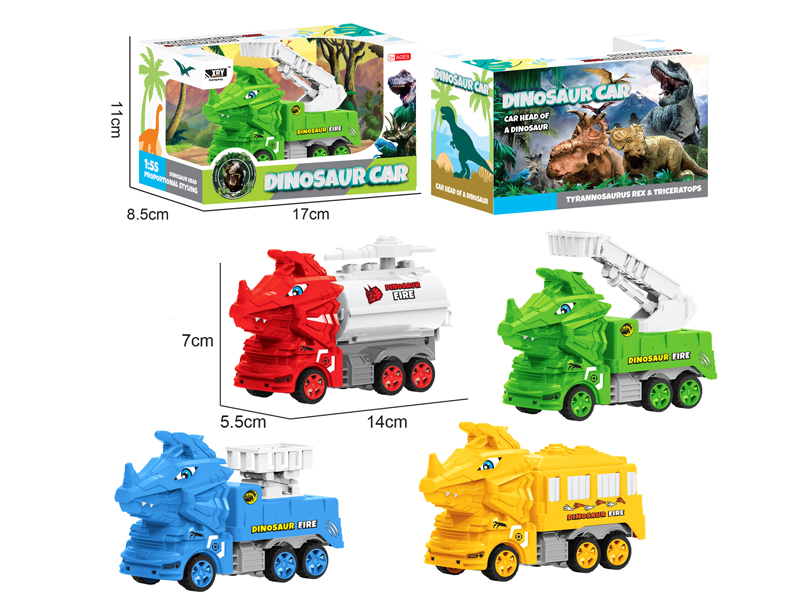 Friction Cartoon Fire Triangular Dragon Car