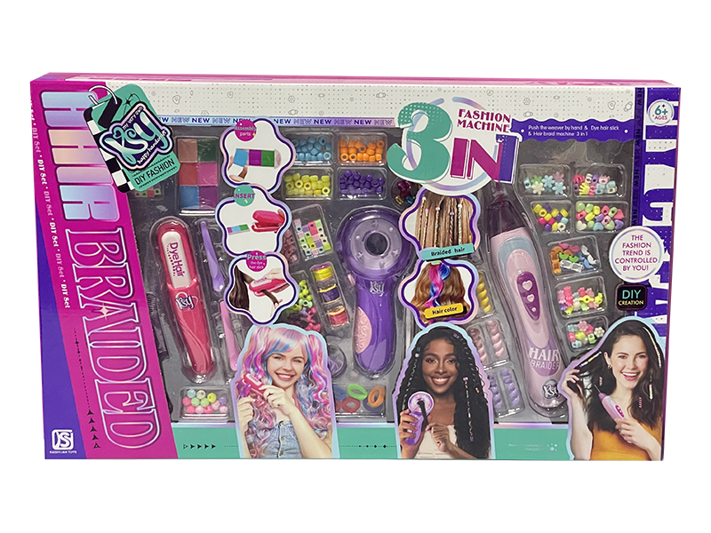 Hair Braid Machine & Dye Hair Stick 3 In 1 Set