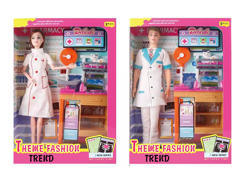 11.5-Inch 9-Joint Solid Pet Doctor Doll Series