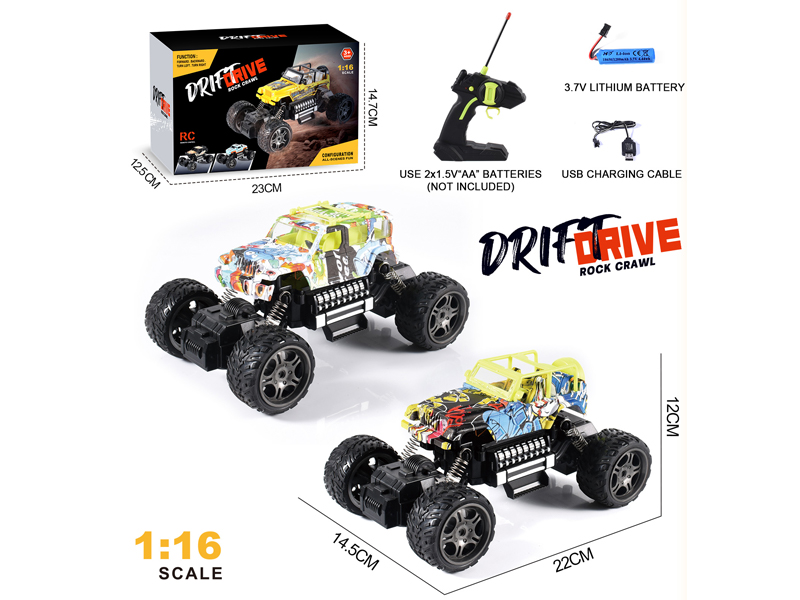 1:16 4CH R/C Jeep/Wrangler Graffiti Climbing Vehicle