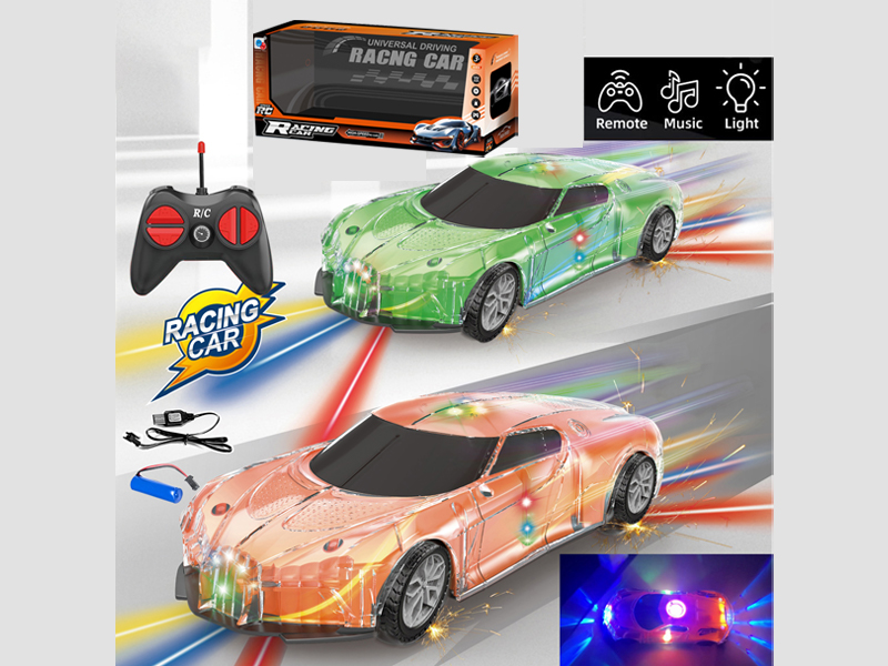 4CH R/C Transparent Shell Sports Car With Sound And Light