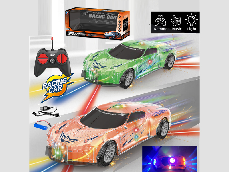 4CH R/C Transparent Shell Sports Car With Sound And Light