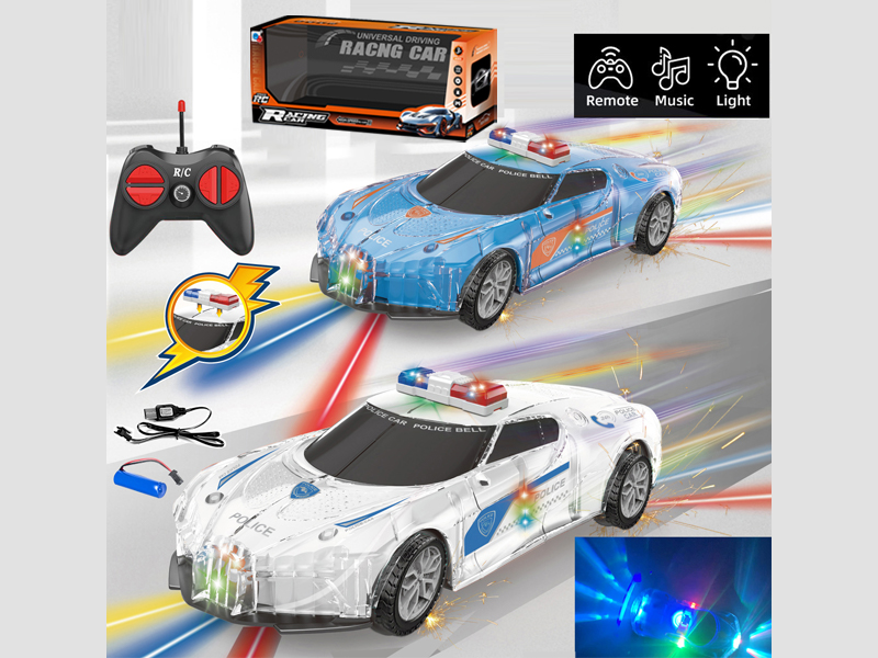 4CH R/C Transparent Shell Police Car With Sound And Light