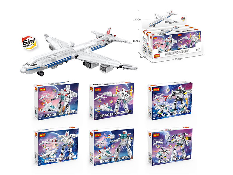 Space Explorers Small Particle Building Blocks 6PCS/Display Box